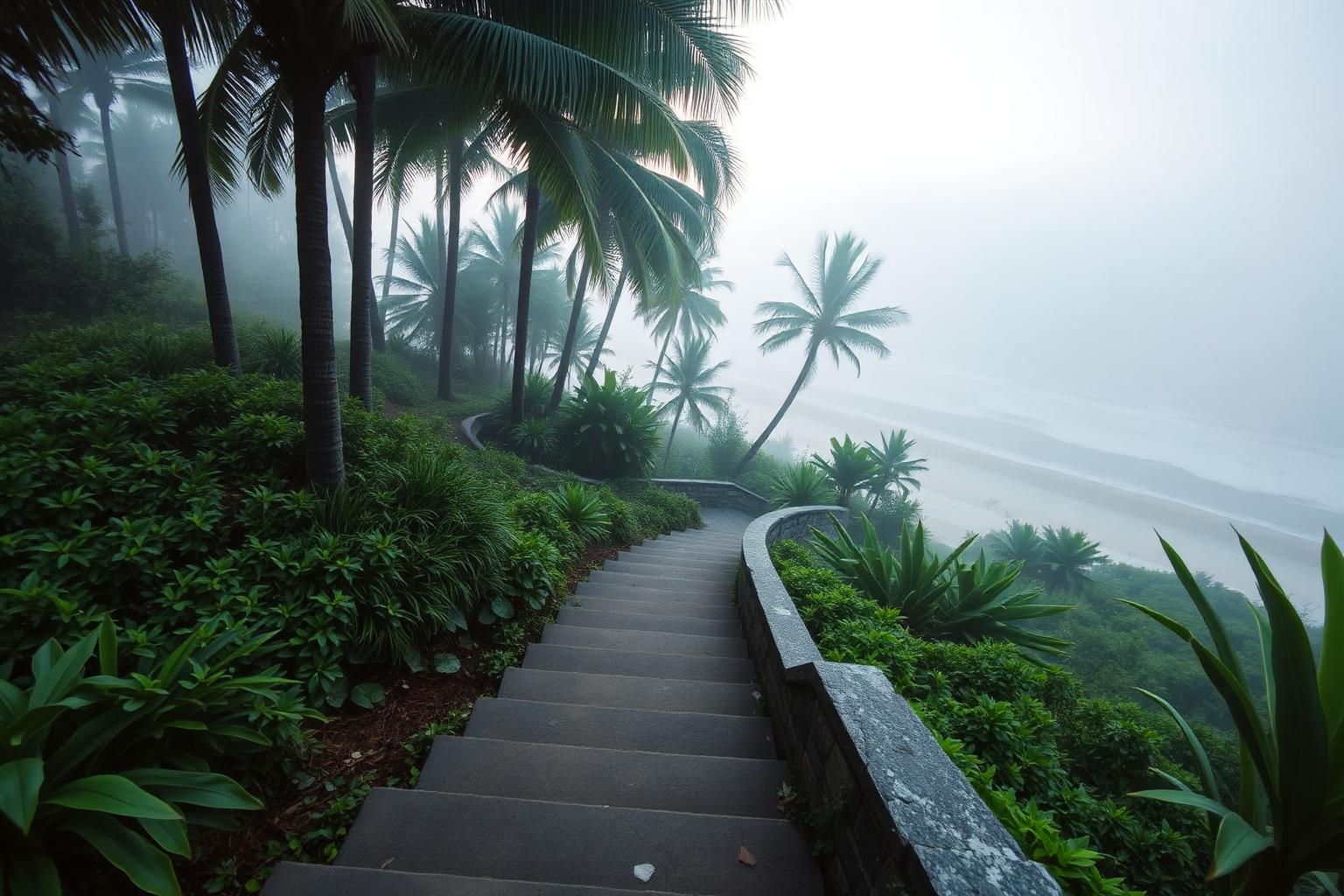 Stair path down to the beach
